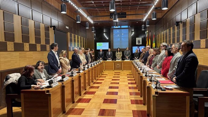 Pleno en el Ayuntamiento de Huesca.