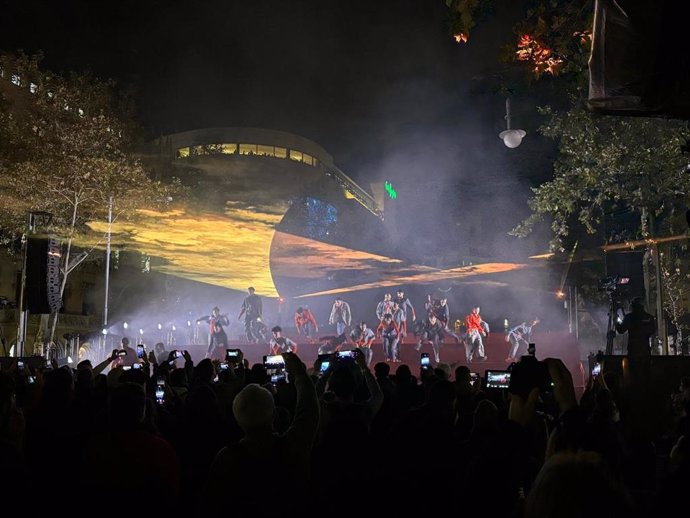 Espectacle previ a l'encès de les llums de Nadal 2024