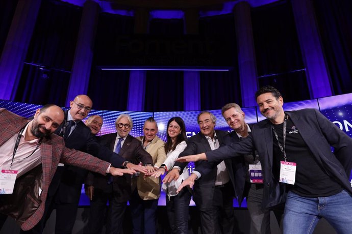 Momento del acto de clausura del congreso de este jueves, en la sede de Foment del Treball