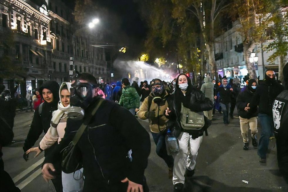 Manifestantes  en favor de la integración europea en Tsibili, Georgia (archivo)