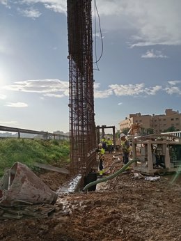 Obras del metro en Pino Montano