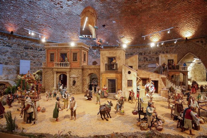 Más de 150 figuras en el belén napolitano de la colección Basanta-Martín en la muestra 'Angélicum. El esplendor del belén napolitano'