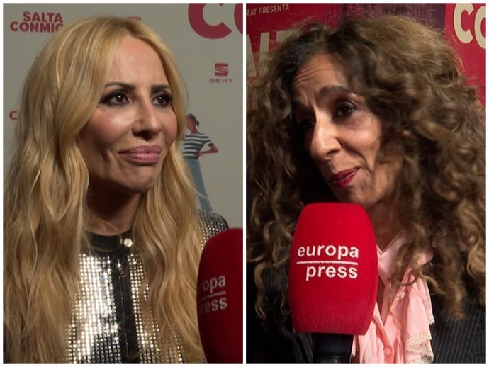 Marta Sánchez y Rosario Flores en el estreno de 'Salta conmigo'