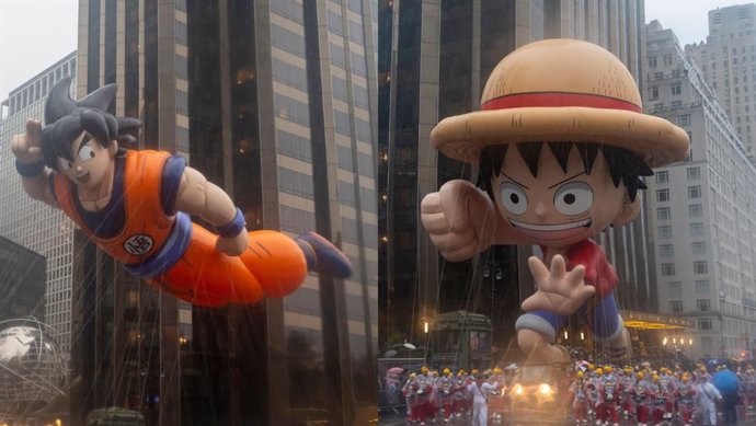 Dragon Ball y One Piece brillan en el desfile de Acción de Gracias