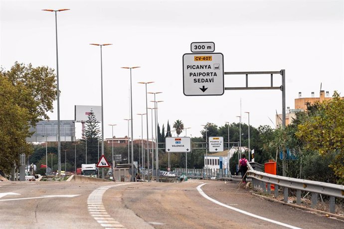 Carretera que llega a varios de los municipios afectados por la DANA