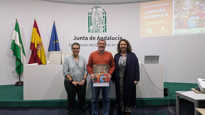 El delegado territorial de Inclusión Social, Juventud, Familias e Igualdad de la Junta de Andalucía en la provincia de Cádiz, Alfonso Candón, en la presentación de la campaña 'Comparte' de la Asociación Andaluza de Centros Católicos de Ayuda al Menor