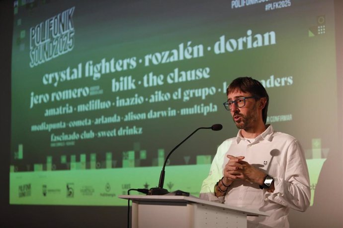 El director del Polifonkik SOund, Luis Moya, durante la presentación este viernes del cartel de la edición de 2025.