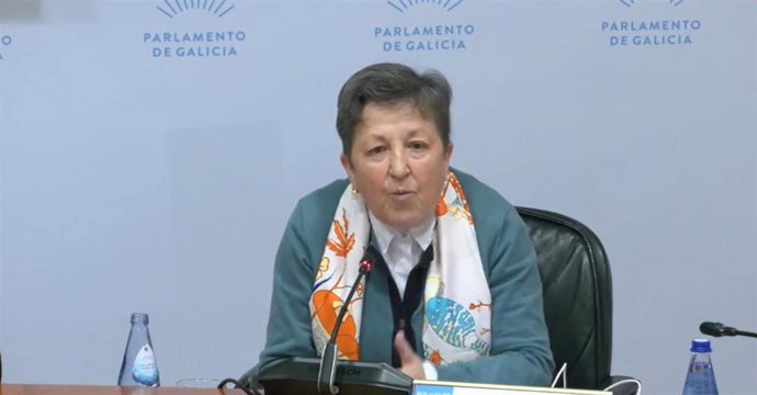 A exconselleira de Sanidade Pilar Farjas na comisión de investigación dos contratos da Xunta.