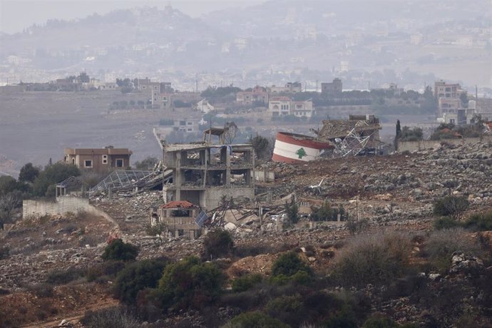 Archivo.- Imagen tomada desde la frontera entre Líbano e Israel.