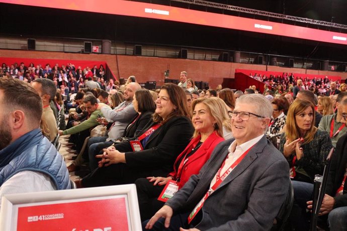 El secretario general del PSRM, José Vélez, durante el Congreso Federal del PSOE