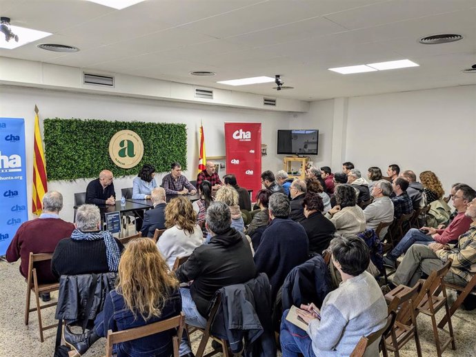 Primer Encuentro de Intercambio de Saberes y Buenas Prácticas en ayuntamientos y comarcas organizado por CHA este sábado en Arándiga (Zaragoza).