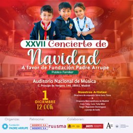 Cartel del Concierto Solidario de Navidad de la Fundación Padre Arrupe.