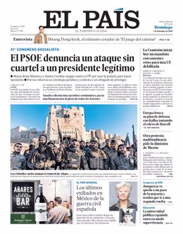 Portada de El País 1 de diciembre de 2024