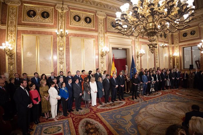 Archivo - La presidenta del Congreso de los Diputados, Francina Armengol, en el acto de homenaje a la Constitución, en el Congreso de los Diputados, a 6 de diciembre de 2023, en Madrid (España). 