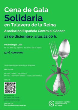 Cartel de la Cena de Gala Solidaria.