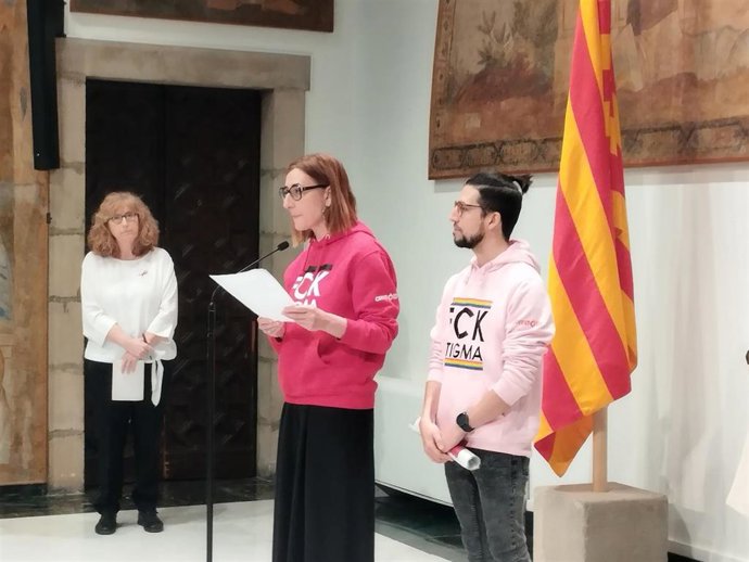 Los copresidentos del Comit 1r de Desembre, Marta Melgosa y Mario Robles, a 1 de diciembre de 2024