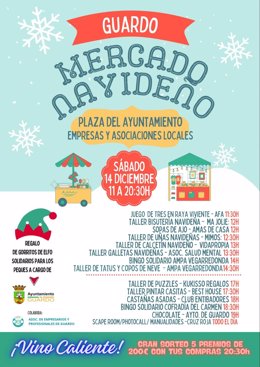 Cartel del mercado navideño de Guardo (Palencia)