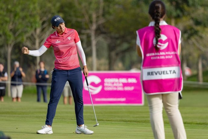 La golfista Carlota Ciganda, vencedora del trofeo.