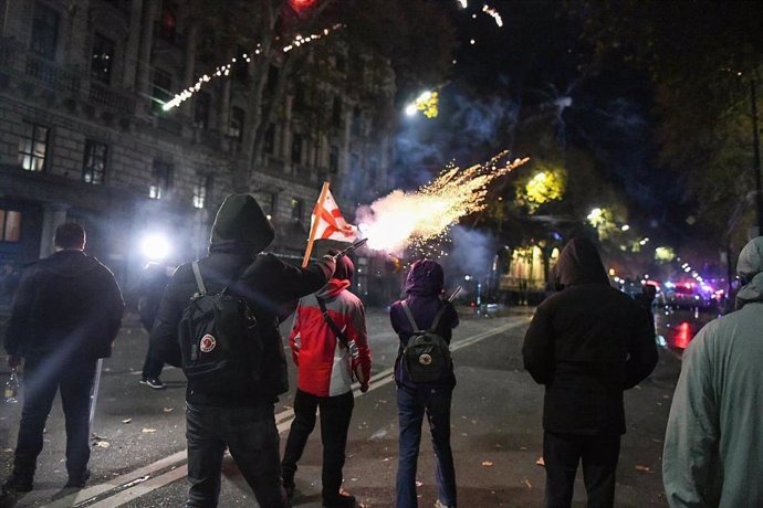 Imagen de archivo de protestas en Georgia 