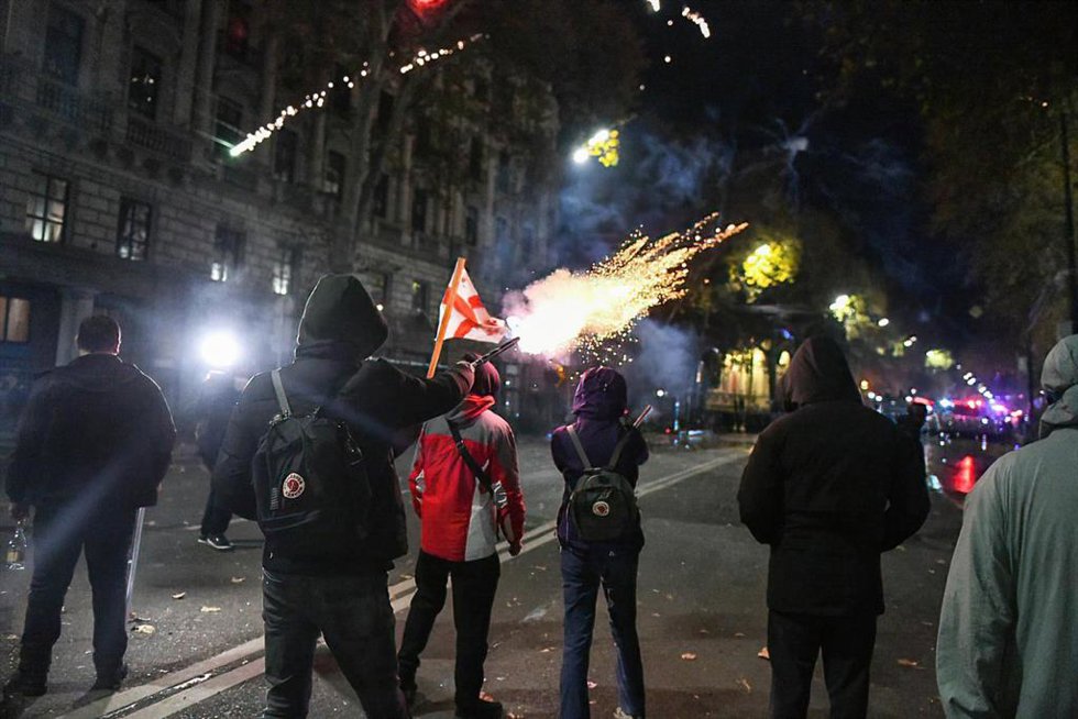 Imagen de archivo de protestas en Georgia