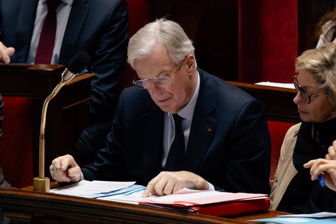 Michel Barnier, primer minsitro de Francia, en la Asamblea Nacional