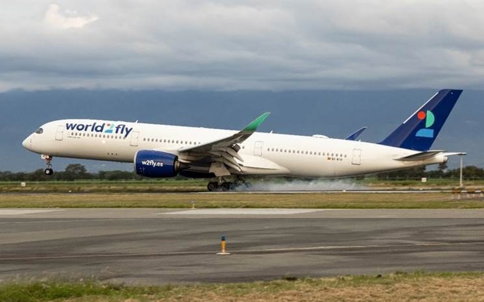 World2Fly completa el vuelo inaugural de su ruta directa entre Madrid y Cali (Colombia).