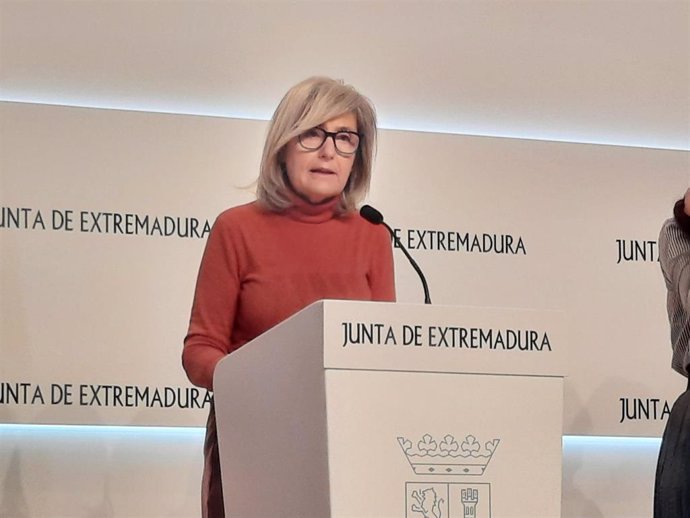 La portavoz de la Junta, Victoria Bazaga, en rueda de prensa tras el Consejo de Gobierno autonómico