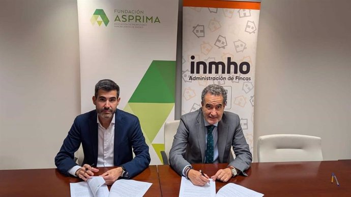 Antonio Baldellou, CEO de inmho, y Jorge Ginés, director general de ASPRIMA.