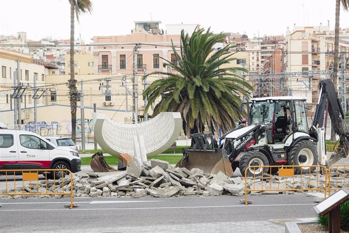 Obras de reforma del Parc del Port.