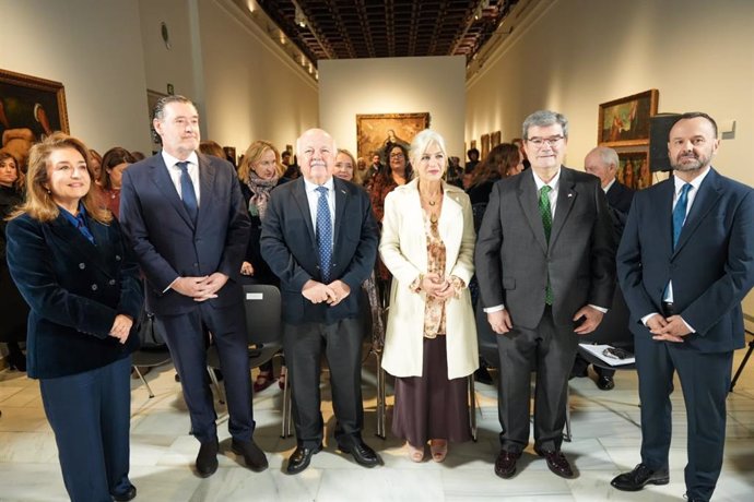 De izquierda a derecha, Valme Muñoz, Miguel Zuagaza, Jesús Aguirre, Patricia del Pozo, Juan Mari Aburto y José Luis Merino