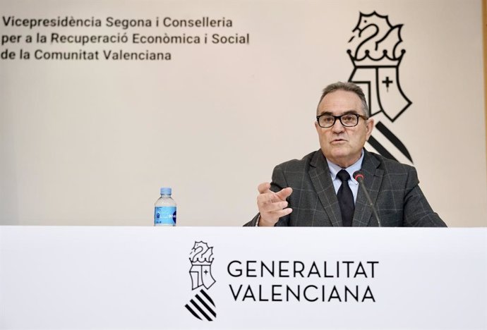 El vicepresident segon i conseller per a la Recuperació Econòmica i Social, Francisco José Gan Pampols, presenta els objectius de la nova vicepresidència segona i conselleria per a la recuperació econòmica i social