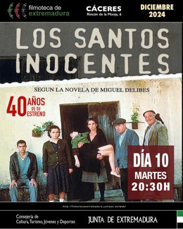 La Filmoteca de Extremadura concluye el año celebrando el 40 aniversario de 'Los santos inocentes'