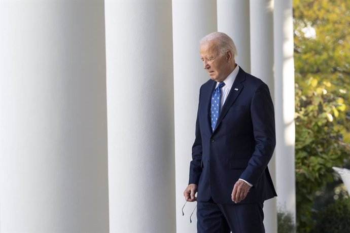 November 26, 2024, Washington, Dc, USA: United States President Joe Biden makes a statement after the Israeli approval of a ceasefire in Lebanon, at the White House in Washington, DC, November 26, 2024