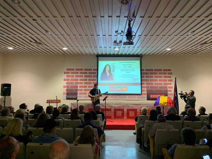 Acto homenaje de CCOO Baleares a Katiana Vicens