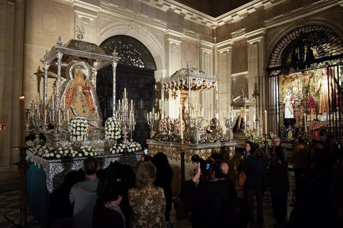 Las imágenes que procesionan el domingo en la parroquia del Sagrario. A 2 de diciembre de 2024, en Sevilla, Andalucía (España). 