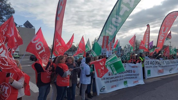 Protesta sanitaria contra las agresiones a los profesionales.