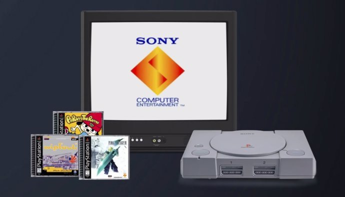 Videoconsola PlayStation y tres juegos populares