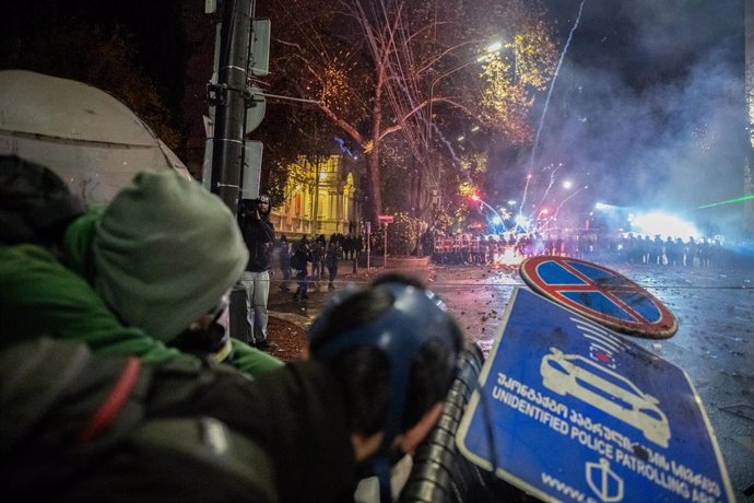 Protestas contra el Gobierno en Tiflis, Georgia