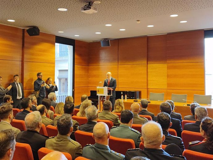 El delegado del Gobierno en Catalunya, Carlos Prieto, en el acto por el 46 aniversario de la Constitución, en Barcelona, a 3 de diciembre de 2024