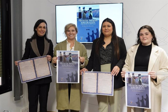 Presentación en la Diputación de la recreación de la entrega del oro a los Reyes Magos en Tharsis (Huelva).