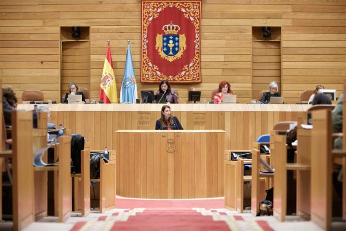 La conselleira do Medio Rural, María José Gómez, en el Parlamento