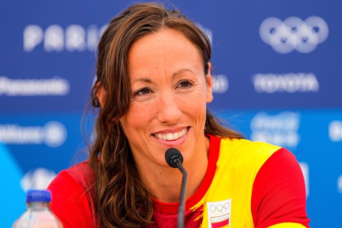 Archivo - Jessica Vall (ESP) attends the Swimming press conference ahead the Paris 24 Olympics Games during the Media Day of Spain at COE Zone in International Village during the Paris 2024 Olympics Games on July 25, 2024 in Paris, France.