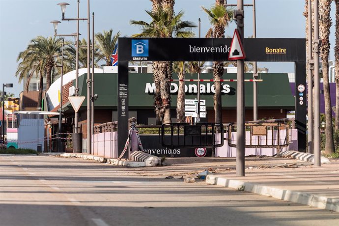 Entrada al pàrquing del centre comercial Bonaire, a 17 de novembre de 2024, a València, Comunitat Valenciana (Espanya). 