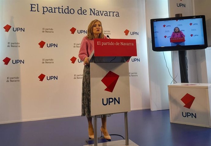 Archivo - La presidenta de UPN, Cristina Ibarrola.