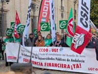 CCOO, CSIF y UGT mantendrán las protestas hasta que se abonen los complementos y trienios a la plantilla universitaria