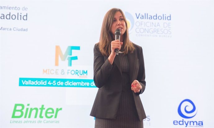 La concejala de Turismo, Eventos y Marca Ciudad, Blanca Jiménez, interviene en la inauguración de 'MICE & Forum Inside'.