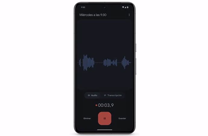 App de grabadora en un 'smartphone' Pixel.
