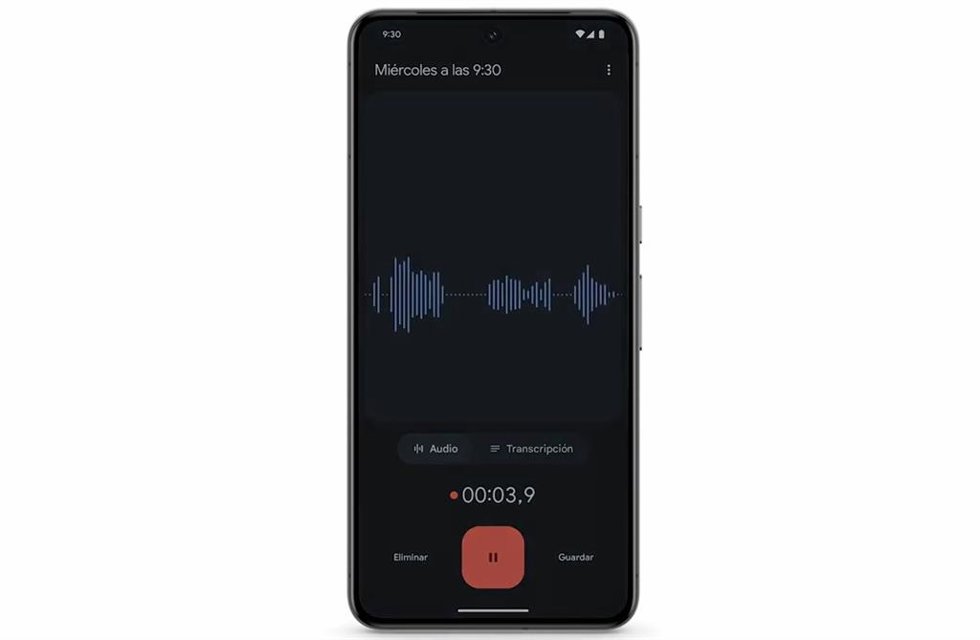 App de grabadora en un 'smartphone' Pixel.