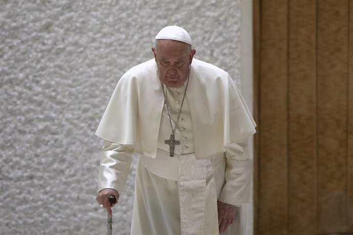 23 November 2024, Vatican, Vatican City: Pope Francis leads an audience with fishermen and members of the CEI, Italians Bishops Conference, in the Pope Paul VI hall at the Vatican. Photo: Alessia Giuliani/IPA via ZUMA Press/dpa