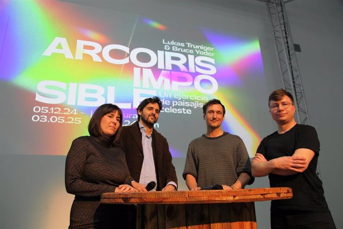 Presentación de la exposición 'Arcoíris imposible', en  LABoral Centro de Arte y Creación Industrial (LABoral), en Gijón.